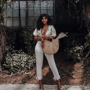 Zara Frayed hem Denim